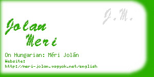 jolan meri business card